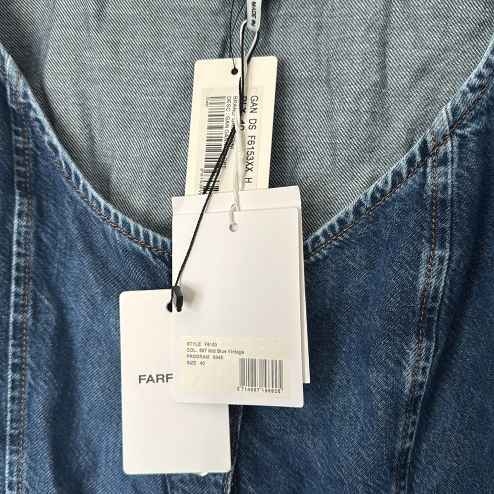 NWT GANNI Denim mini dress - Picture 4 of 6